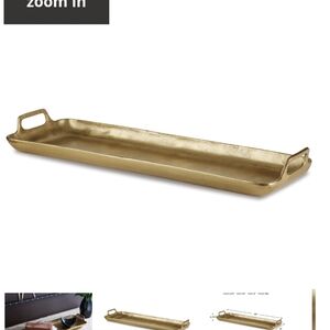 Ashley Furniture Gold Cast Aluminum Posy Tray